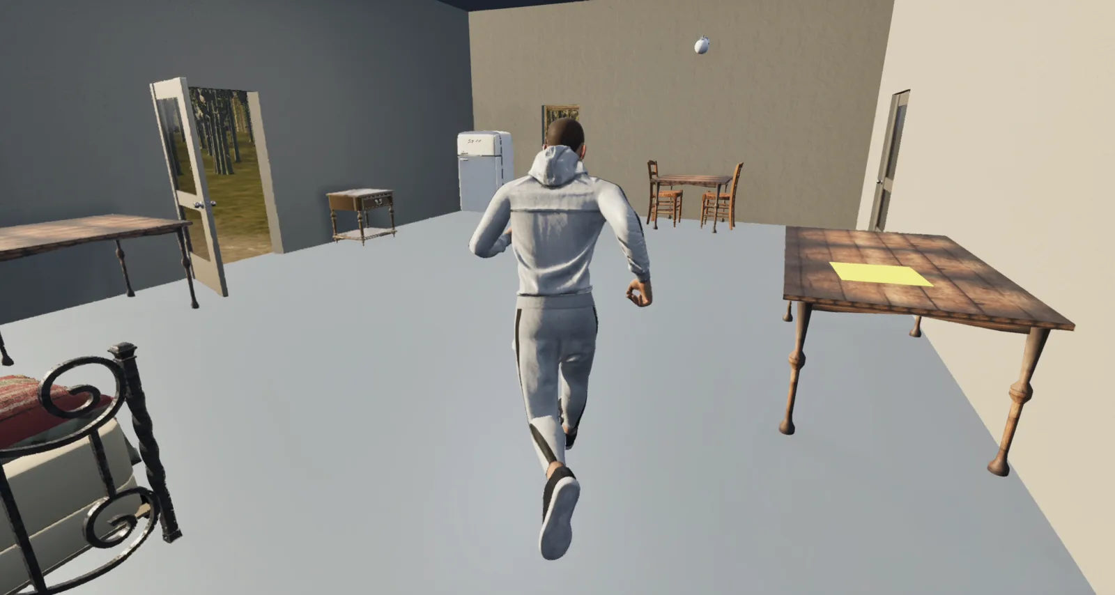 Interior gameplay test from Spirit Camper