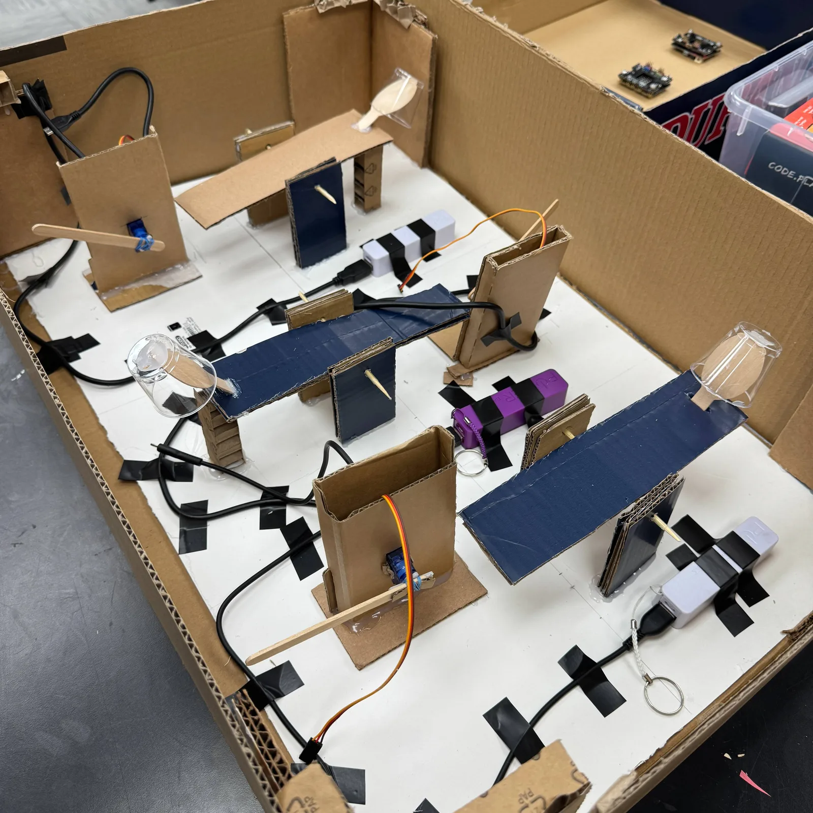 Internal prototype showing the moving mechanism of Vampire Slayer